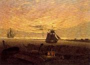 Evening on the Baltic Sea Caspar David Friedrich